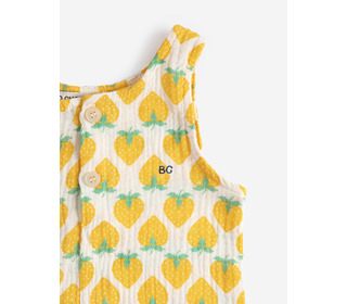 Strawberry all over woven playsuit - Bobo Choses