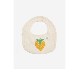 Pixel Strawberry bib - Bobo Choses