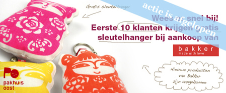 Gratis sleutelhanger bij Bakker made with love