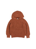 Hooded jumper - cocoa