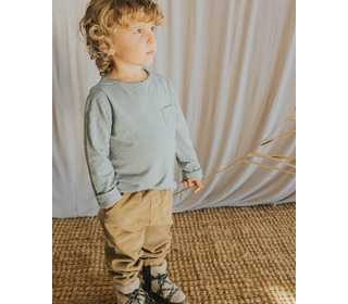 Soft velour pants - olive - Búho