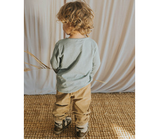 Soft velour pants - olive - Búho