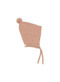 NB Knit pom pom hat - antic rose