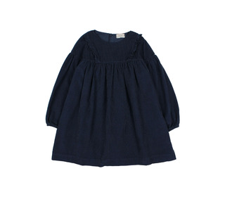 Soft velour dress - navy - Búho