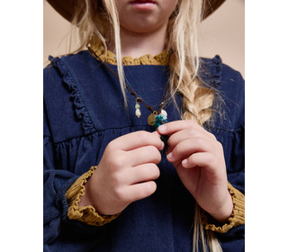 Soft velour dress - navy - Búho