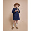 Soft velour dress - navy - Búho