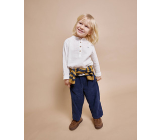 Soft velour pants - navy - Búho