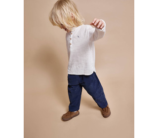 Soft velour pants - navy - Búho