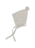 NB knit pom pom hat - grey