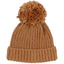 Pom pom soft knit hat - toffee - Búho