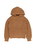 Hood knit jumper - toffee