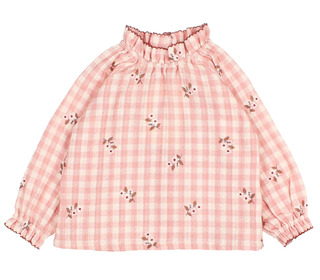 BB Vichy blouse - peony - Búho BB Vichy blouse - peony - Búho