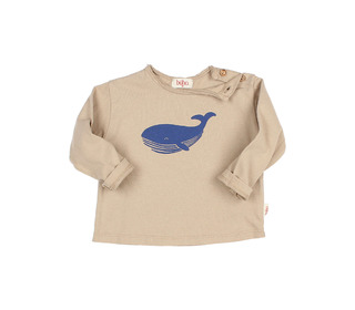 BB whale t-shirt - biscuit - Búho BB whale t-shirt - biscuit - Búho
