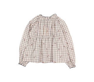 Vichy blouse - grey - Búho