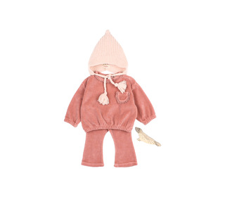 BB Velvet sweatshirt - peony - Búho BB Velvet sweatshirt - peony - Búho