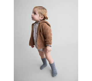 BB Hood cardigan - cookie - Búho BB Hood cardigan - cookie - Búho