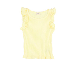 Rib ruffle t-shirt - mimosa│Buho