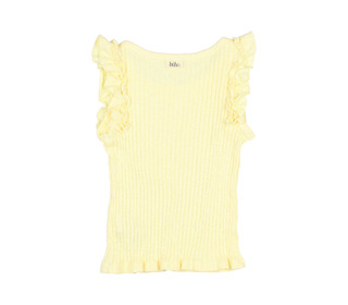 Rib ruffle t-shirt - mimosa│Buho