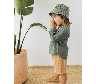 Linen kurta shirt - khaki - Búho