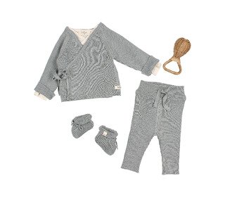 NB Crossed cardigan - eucalyptus - Búho