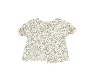 BB flower dots blouse - sand│buho