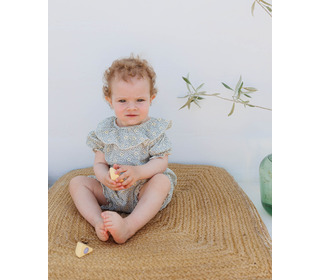 BB flower dots blouse - sand│buho
