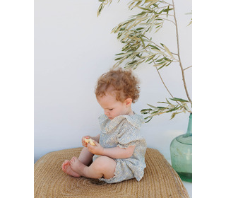BB flower dots blouse - sand│buho