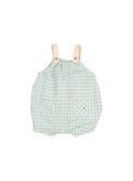 BB Gingham romper - aqua