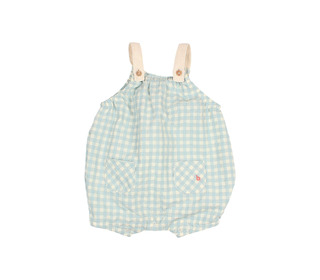 BB Gingham romper - aqua - Búho