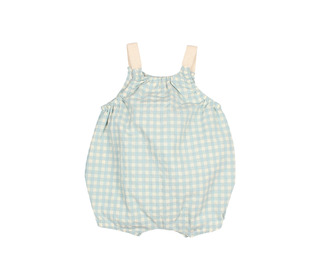 BB Gingham romper - aqua - Búho