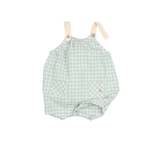 BB Gingham romper - aqua - Búho