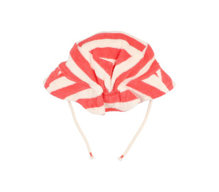 BB Terry stripes hat - coral - Búho