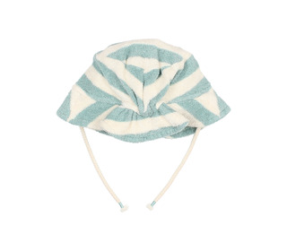 BB Terry stripes hat - green moss - Búho