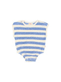BB Terry stripes romper - bluette