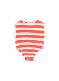 BB Terry stripes romper - coral