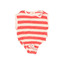 BB Terry stripes romper - coral - Búho