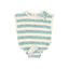 BB Terry stripes romper - green moss - Búho