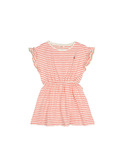 Stripes dress - coral