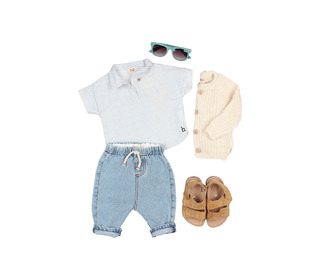 BB Stripes shirt - sky blue - Búho BB Stripes shirt - sky blue - Búho