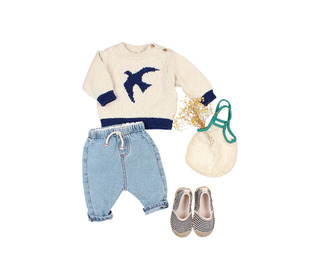 BB Bird jumper - ecru - Búho BB Bird jumper - ecru - Búho