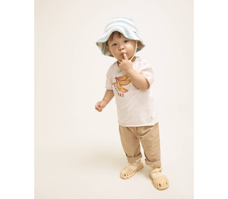 BB Terry stripes hat - green moss - Búho