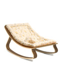 Baby Rocker LEVO in Walnut with Garbo & Friends Mimosa cushion