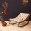 Baby Rocker LEVO in Walnut with Rose in April Fawn Cushion - Charlie Crane
