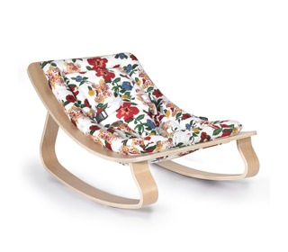 Baby Rocker LEVO with Hibiscus Le Petit Lucas du Tertre cushion - Charlie Crane