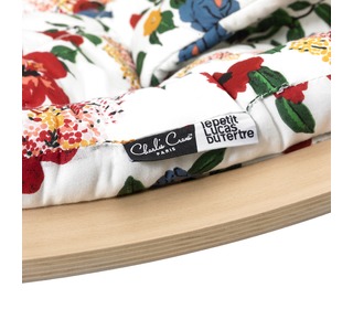 Baby Rocker LEVO with Hibiscus Le Petit Lucas du Tertre cushion - Charlie Crane