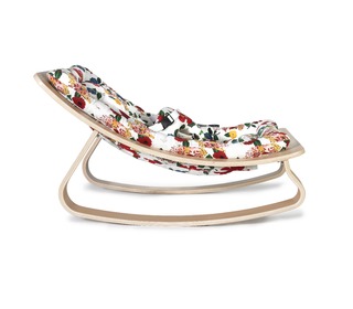 Baby Rocker LEVO with Hibiscus Le Petit Lucas du Tertre cushion - Charlie Crane