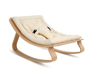 Baby Rocker LEVO with Organic White cushion - Charlie Crane