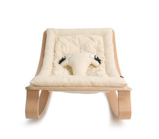 Baby Rocker LEVO with Organic White cushion - Charlie Crane