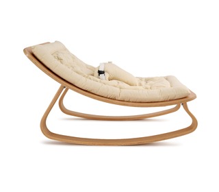 Baby Rocker LEVO with Organic White cushion - Charlie Crane