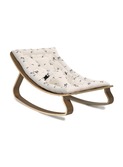 Baby Rocker LEVO in Walnut with Rose in April Fawn Cushion